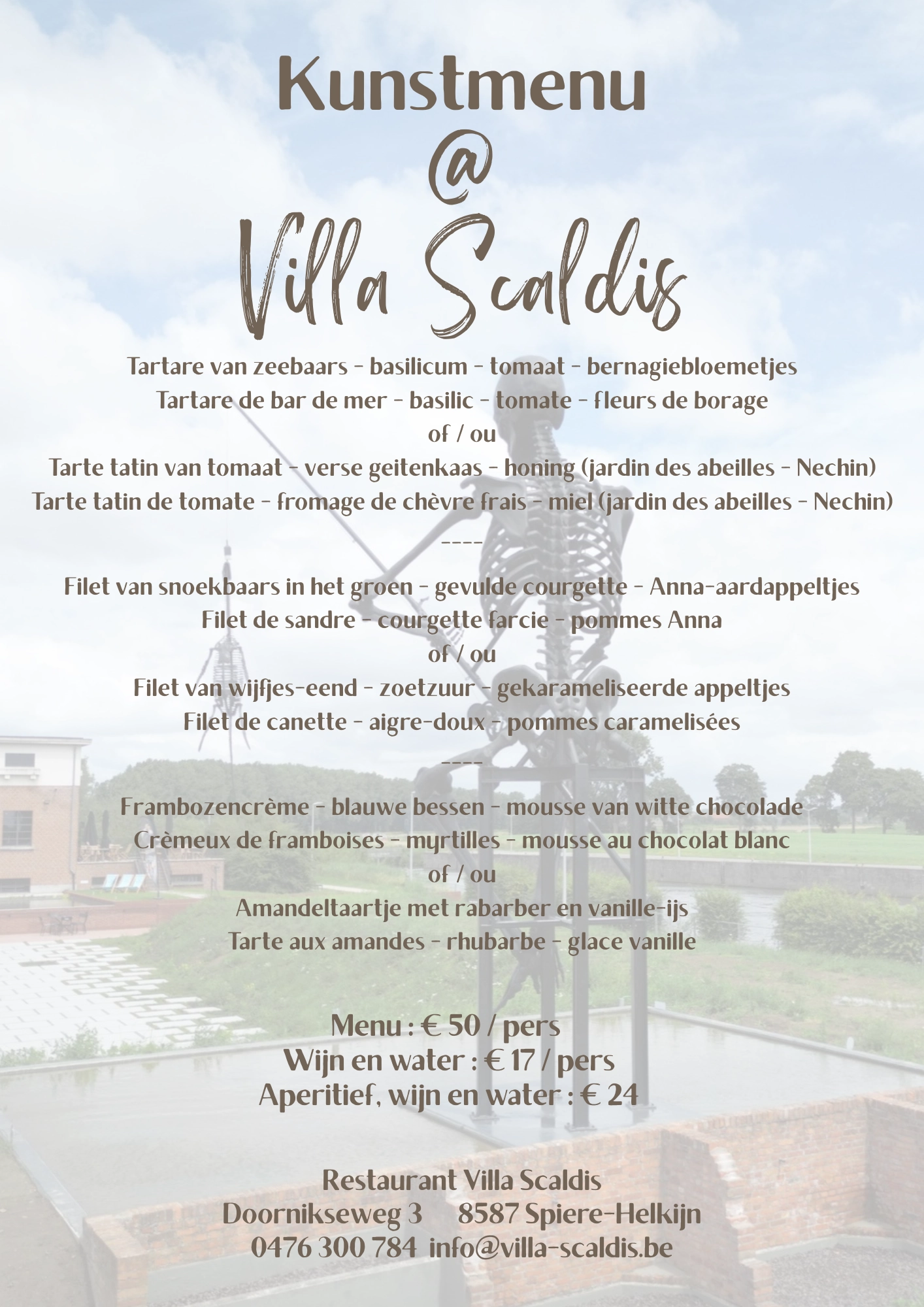 Kunstmenu Villa Scaldis kunstbiënnale Sint-Denijs